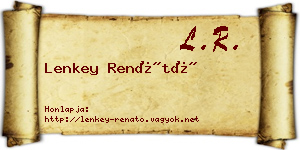 Lenkey Renátó névjegykártya