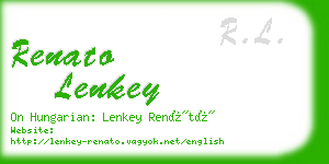 renato lenkey business card